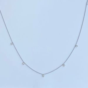 14k White Gold Diamond Necklace - Like new